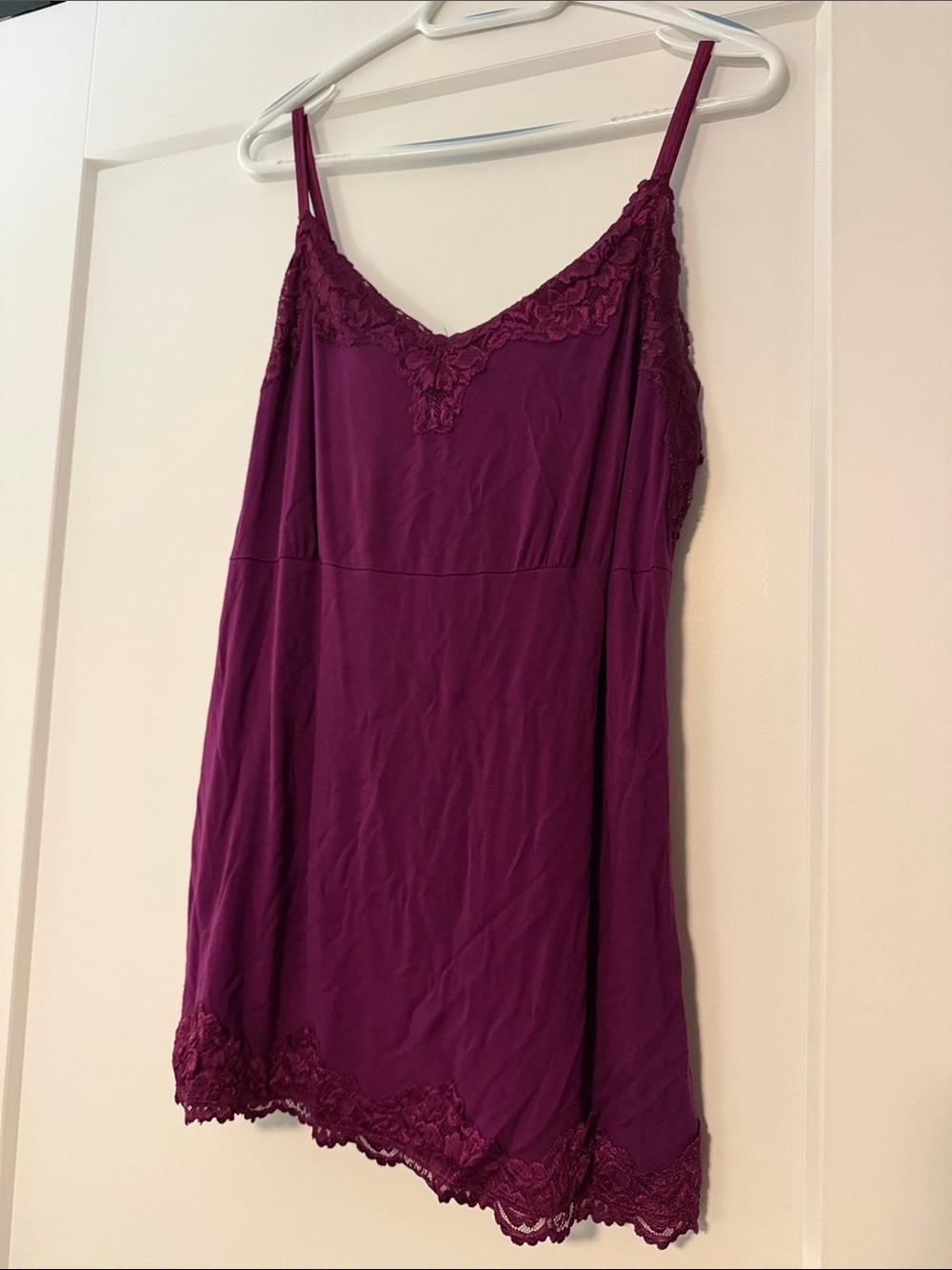 Lane Bryant Plum Lace-Trim Camisole